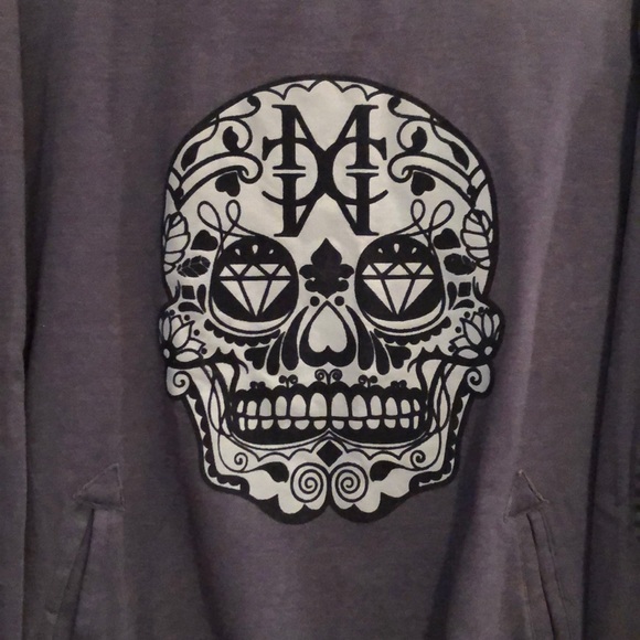 Michael Cherry Blue Skull Sweatshirt - Picture 2 of 6